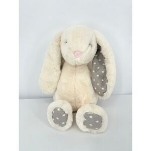World's Softest Plush Bunny Rabbit 12" White Grey Star Floppy Ear Sewn Eyes